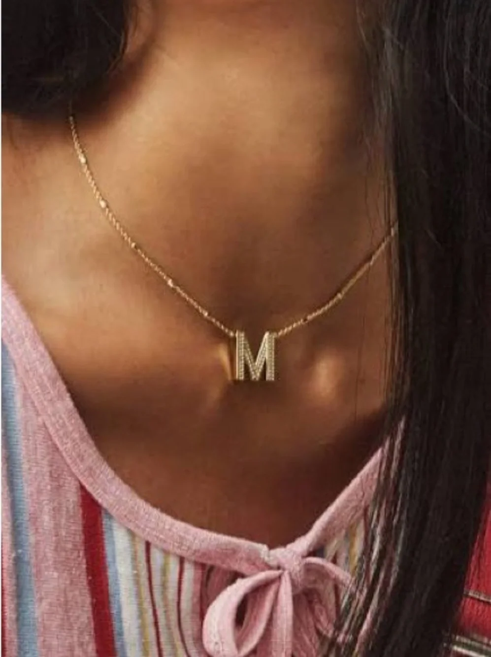 Gold Kendra Scott Letter Necklace